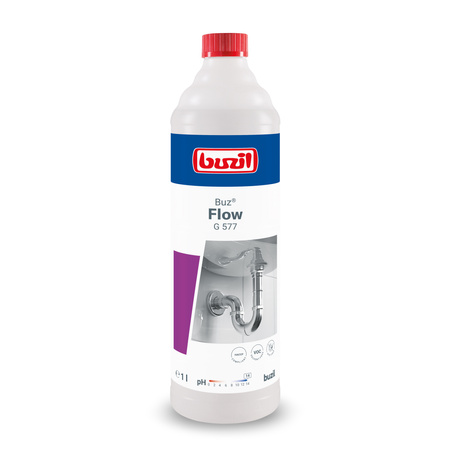 Płynny środek do udrażniania rur i odpływów 1l Buzil Buz® Flow G577