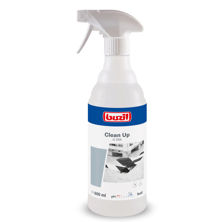 Płyn do usuwania plam w pomieszczeniach biurowych 600ml Buzil Clean Up G555