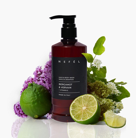 Żel pod prysznic do ciała i włosów NEFEL BERGAMOT & VERVAIN 480ml Interchem Italia