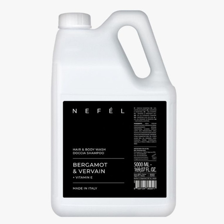 Żel pod prysznic do ciała i włosów NEFEL HAIR & BODY WASH BERGAMOT & VERVAIN 5000ml Interchem Italia