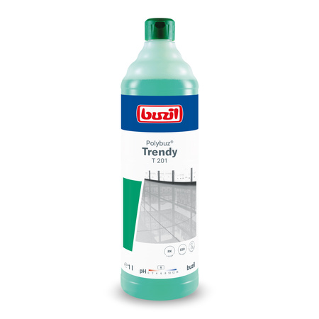 Płyn do mycia podłóg, 1 l, nabłyszczający do gresu, paneli, Buzil Polybuz® Trendy T201