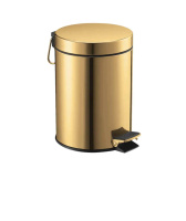 Kosz na śmieci pedałowy STANDARD 5L / soft close /złoty połysk