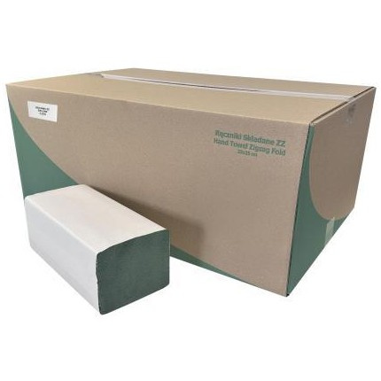 Ręcznik papierowy do rąk składany ZZ CleanPRO - 25x23 Zielony 4000szt. 