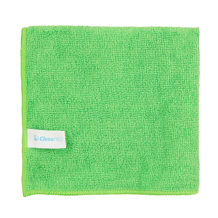Ścierka z mikrofazy zielona 40x40 220g/m2 CleanPro 384469