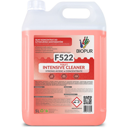 Żelowy preparat do czyszczenia łazienki | grapefruit | Biopur | F522 | 5L