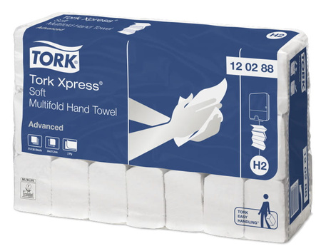 Ręcznik papierowy do rąk miękki Multifold, 4 panelowy (w składce wielopanelowej) Tork Xpress®120288
