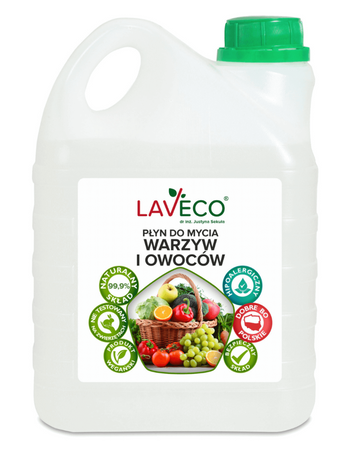 Naturalny płyn do mycia warzyw i owoców | Laveco | 2L