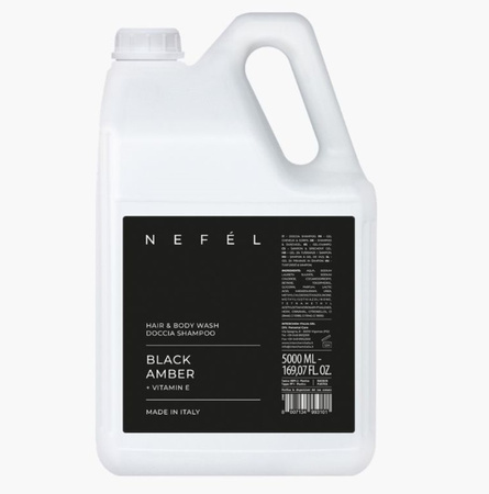 Żel pod prysznic do ciała i włosów NEFEL HAIR & BODY WASH BLACK AMBER 5000ml Interchem Italia