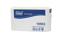 Serwetki dyspenserowe białe 10800szt. Tork Fastfold  10903/10933