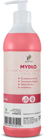 Mydło w płynie do rąk | Granat & Jagody Goji | BIOPUR |  500ML