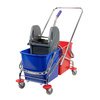 Wózek do sprzątania dwuwiaderkowy 2x20 l z prasą CleanPRO 357965