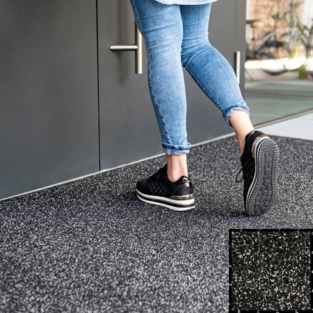 Wielofunkcyjna mata wejściowa tekstylna w kolorze Black Lava| Super-Mat | KLEEN-TEX