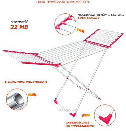 Suszarka do ubrań Aluminium 22MB