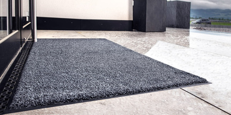 Wielofunkcyjna mata wejściowa tekstylna w kolorze Black Grey| PolyCotton | KLEEN-TEX