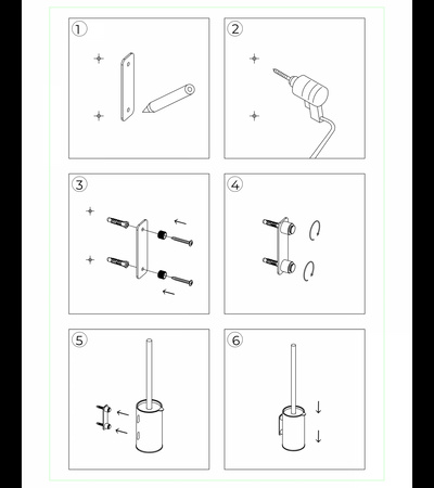 Szczotka do WC chrom - wisząca / wolnostojąca Hozze
