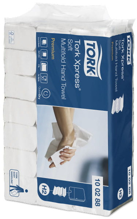 Ręcznik papierowy do rąk, 4 panelowy w składce wielopanelowej, 2310szt. Tork Xpress® Multifold 100288