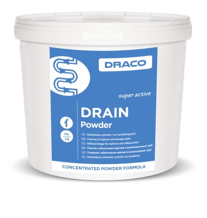 DRAIN Powder UDRAŻNIANIE SYFONÓW I RUR KANALIZACYJNYCH 6 kg