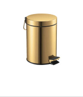 Kosz na śmieci pedałowy STANDARD 3L / soft close /złoty połysk