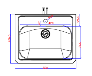 Umywalka ze stali nierdzewnej