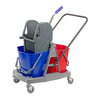 Wózek do sprzątania 2x17l  ABS  z prasą CleanPRO 361181