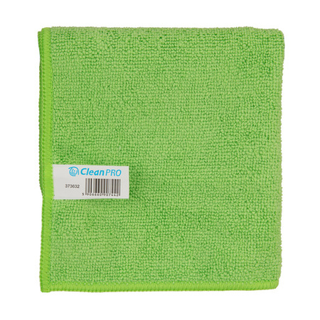 Ścierka z mikrof. zielona 30cm x 30cm (220gr)CleanPRO 373632